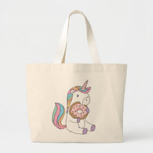 Bolso De Tela Gigante Una Unicornio colorida y divertida obra de arte