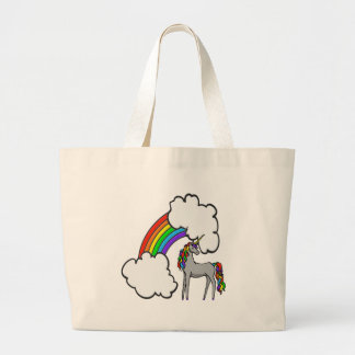 Bolso De Tela Gigante Unicornio del arco iris