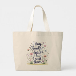 Bolso De Tela Gigante Unread Books & Ambition – Double-Sided Book Lover