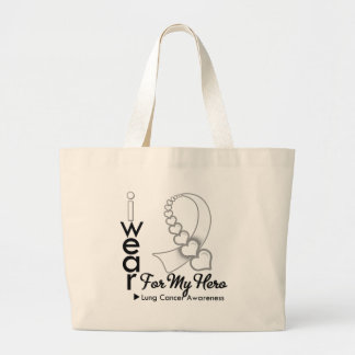Bolso De Tela Gigante Uso Cinta De Cáncer De Pulmón Para Mi Héroe
