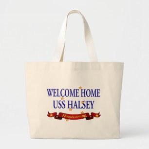 Bolso De Tela Gigante USS casero agradable Halsey