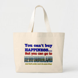 BOLSO DE TELA GIGANTE USTED NO PUEDE COMPRAR FELICIDAD
