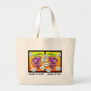 Bolso De Tela Gigante Uvas de Ira, Amor, & Guerra Regalos y Camisetas Di