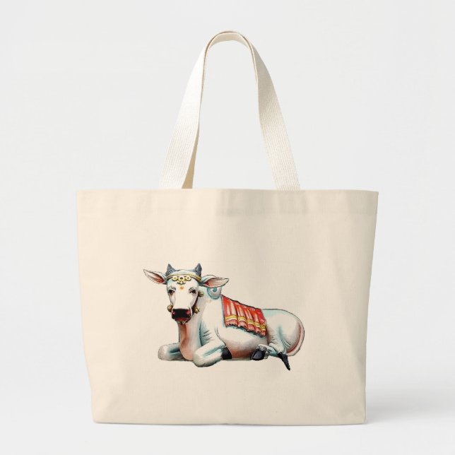 Bolso De Tela Gigante Vaca del amor (Frente)