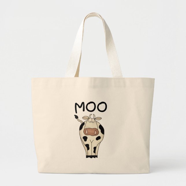 Bolso De Tela Gigante Vaca del MOO (Frente)