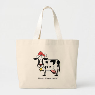 Bolso De Tela Gigante Vaca linda del navidad