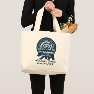 Bolso De Tela Gigante Vacaciones de la familia Lake Tahoe Adventure Bear
