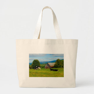 Bolso De Tela Gigante Vacas en un campo