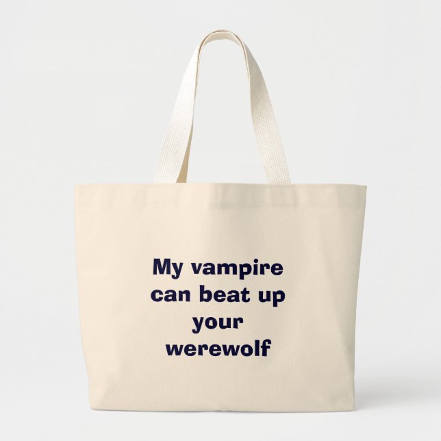Bolso De Tela Gigante vampiro contra werewolfs (Frente)