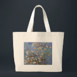 Bolso De Tela Gigante Van Gogh Almond Blossom<br><div class="desc">Serie de pintura natural Vincent Van Gogh - Florencia de almendras en tonos azules</div>