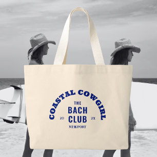 Bolso De Tela Gigante Vaquera Costera Azul de Mezclilla El Club Bach