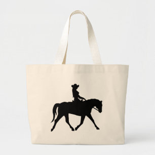 Bolso De Tela Gigante Vaquera que monta su caballo