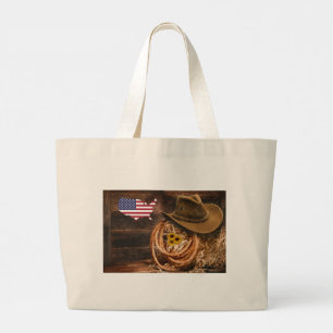 Bolso De Tela Gigante Vaquero