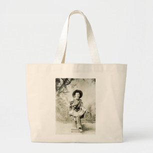 Bolso De Tela Gigante Vaquero y lazo del vintage circa 1900