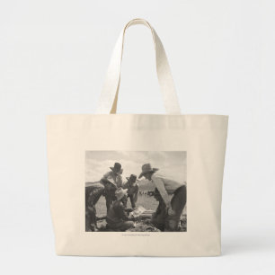 Bolso De Tela Gigante Vaqueros que miran una revista