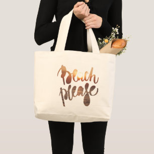 Bolso De Tela Gigante VARE POR FAVOR la tipografía de la diversión del
