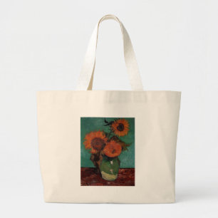 Bolso De Tela Gigante Vase con tres girasoles, Vincent van Gogh