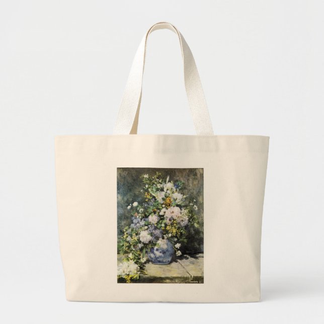 Bolso De Tela Gigante Vase de flores (Frente)