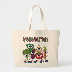 Bolso De Tela Gigante Vegetariano