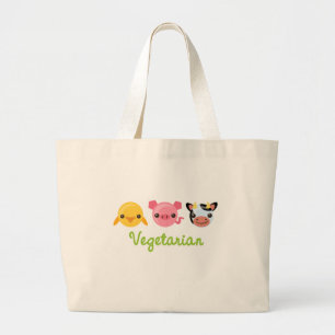 Bolso De Tela Gigante Vegetariano