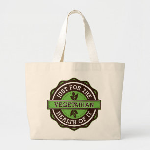 Bolso De Tela Gigante Vegetariano apenas para la salud de ella