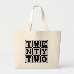 Bolso De Tela Gigante Veintidós, Número 22