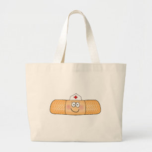Bolso De Tela Gigante Vendaje de la tirita de Whimsicla con el gorra de
