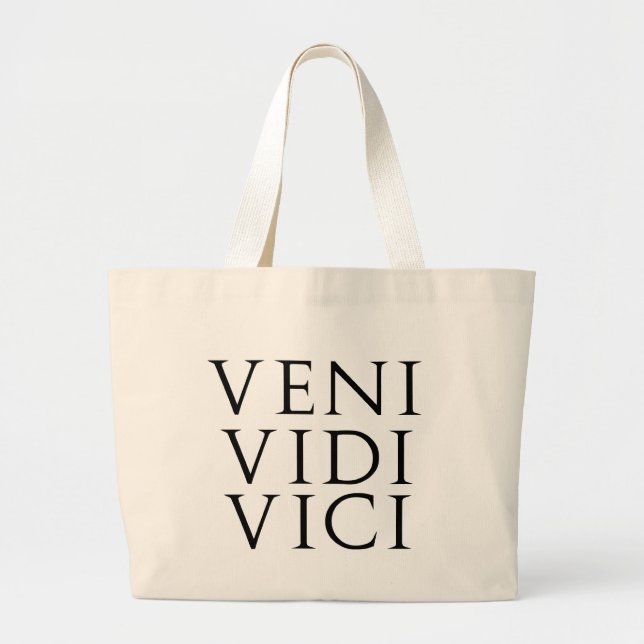 Bolso De Tela Gigante Veni Vidi Vici (Frente)
