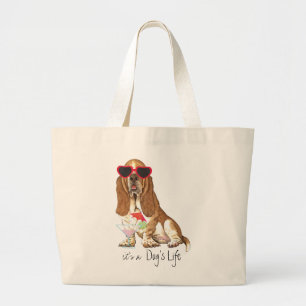 Bolso De Tela Gigante Verano Basset Hound