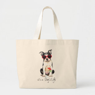 Bolso De Tela Gigante Verano Boston Terrier