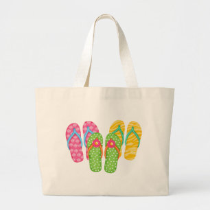 Bolso De Tela Gigante Verano Flip Flops
