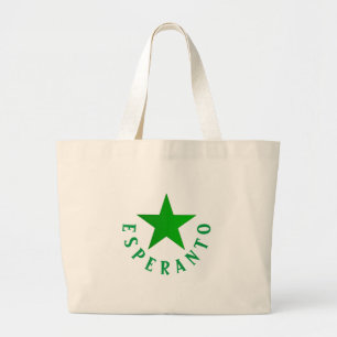 Bolso De Tela Gigante Verda Stelo (Estrella Esperanto)
