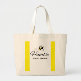 BOLSO DE TELA GIGANTE VERDADERO TÚ AMARILLO CANARIO RAYAS ABEJA HUMILDE 