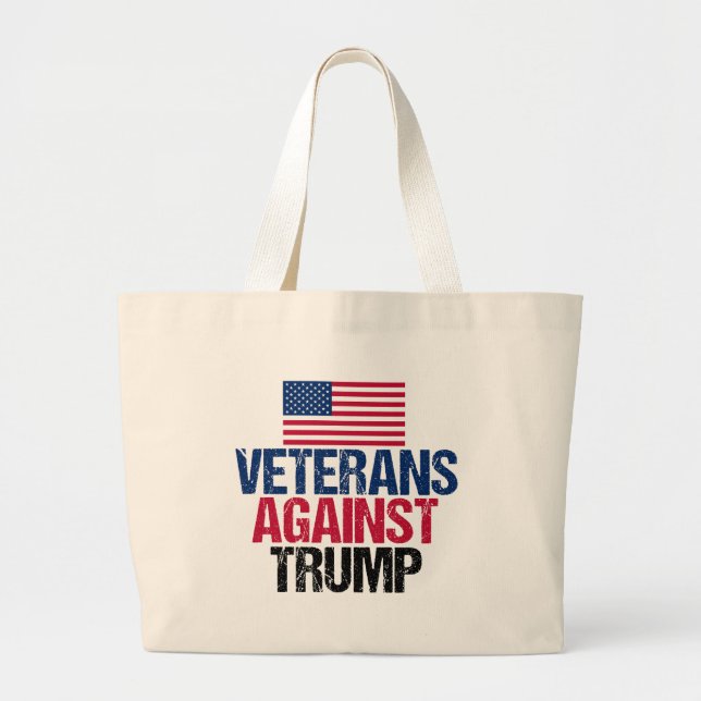 Bolso De Tela Gigante Veteranos contra Trump (Frente)