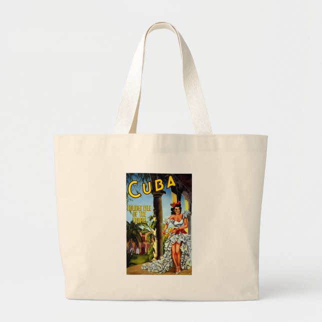 Bolso De Tela Gigante Viaje de bailarina cubana (Frente)