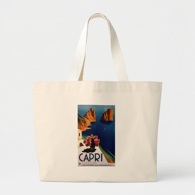 Bolso De Tela Gigante Viaje de Capri Italia (Frente)