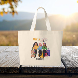 Bolso De Tela Gigante Viaje de Chicas a Destino Personalizado Vacaciones