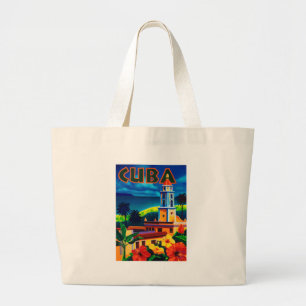 Bolso De Tela Gigante Viaje de la Cuba de Vintage