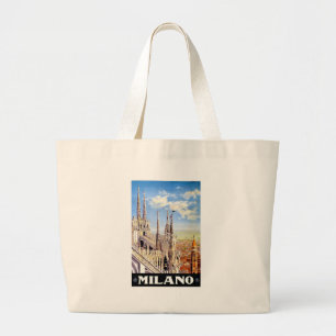 Bolso De Tela Gigante Viaje de Milán de Vintage