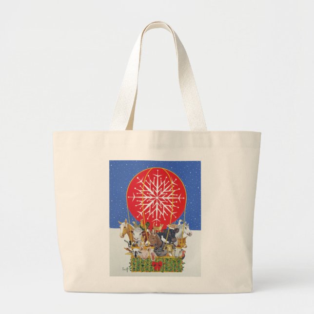 Bolso De Tela Gigante Viaje del navidad (Frente)