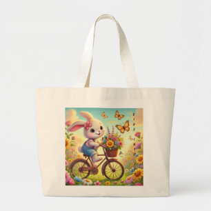 Bolso De Tela Gigante Viaje En Alegría - Bicicleta Bunny