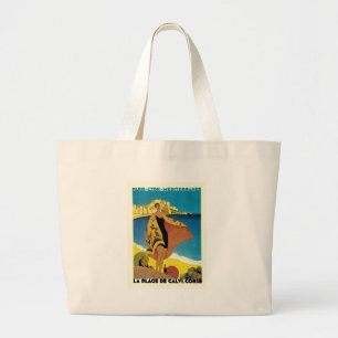 Bolso De Tela Gigante Viaje francés vintage