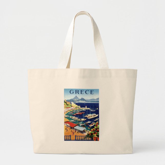 Bolso De Tela Gigante Viajes de época Atenas Grecia (Frente)