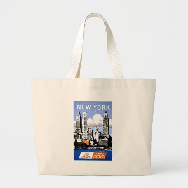 Bolso De Tela Gigante Viajes de Nueva York (Frente)