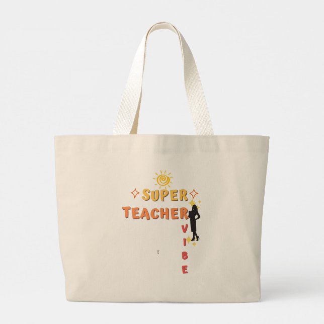 Bolso De Tela Gigante Vibe del superprofesor (Reverso)