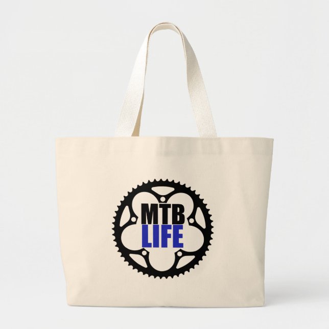 Bolso De Tela Gigante Vida en bicicleta de montaña (Frente)
