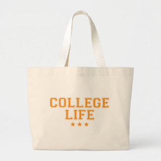 Bolso De Tela Gigante Vida en la universidad - Naranja