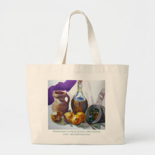 Bolso De Tela Gigante Vida mediterránea de Doranne Alden Caruana