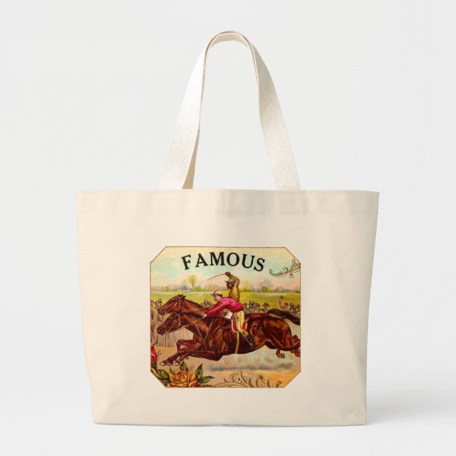 Bolso De Tela Gigante Viejo jeo de la Carreras de Caballo de la Raza (Frente)
