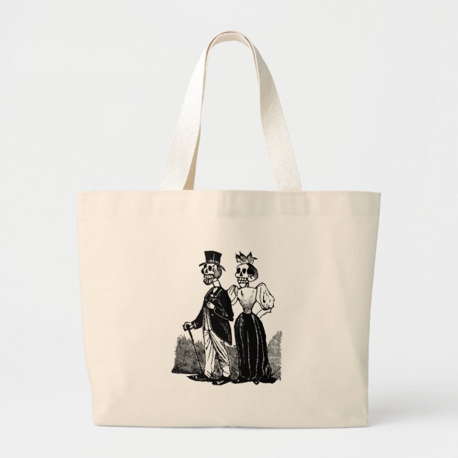 Bolso De Tela Gigante Viejos pares esqueléticos circa 1900s tempranos, (Frente)